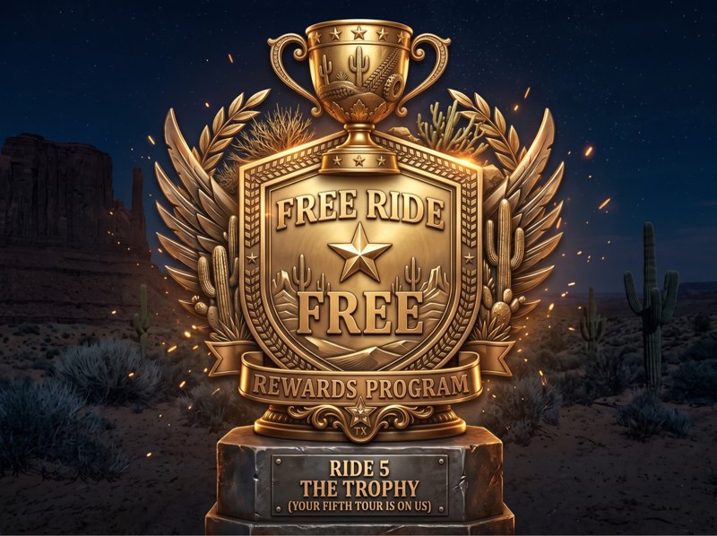 Ride 5 trophy — your fifth tour is on us